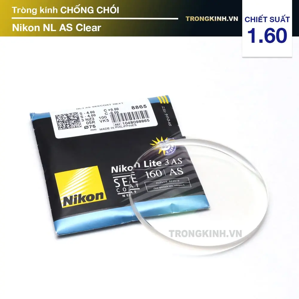 Tròng kính Chống Chói Nikon See Coat Next NL AS Clear 1.60