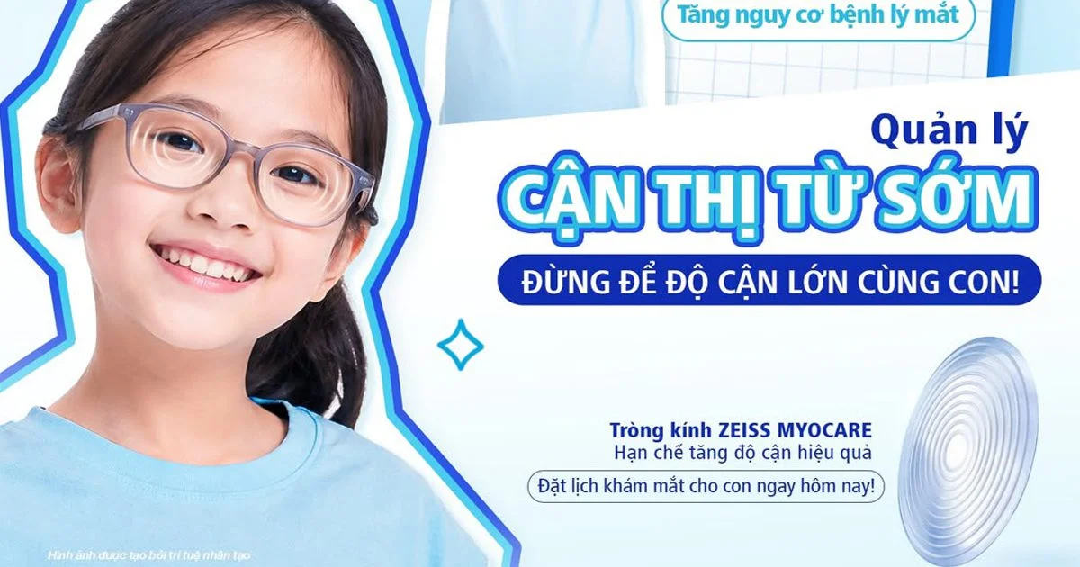 Trẻ bị cận thị sớm sau 6 tuổi thì độ cận càng tăng nhanh !