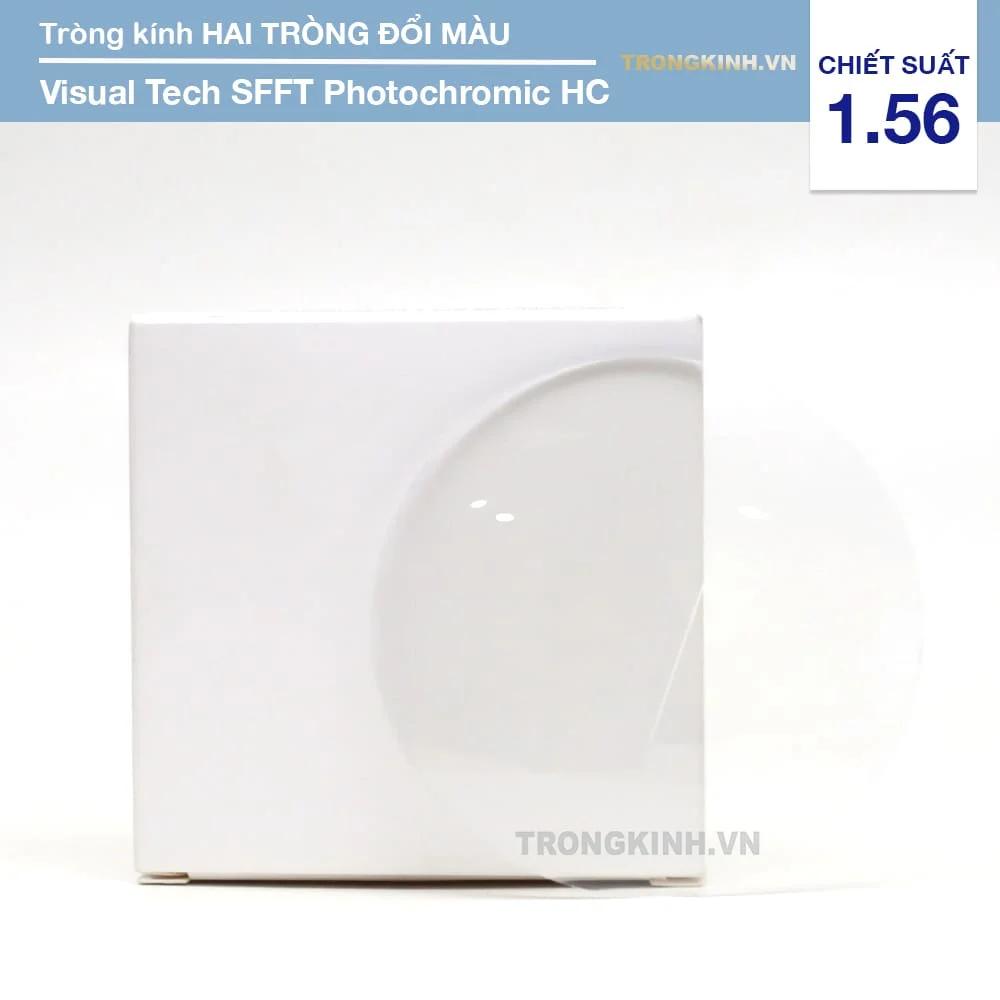 Tròng kính Hai Tròng Đổi Màu của Mỹ Visual Tech SFFT Photochromic HC
