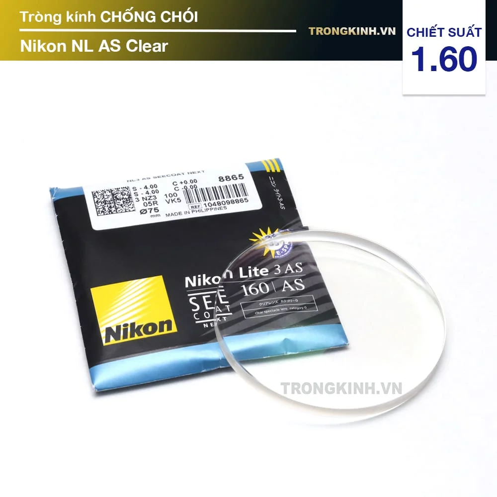 Tròng kính Chống Chói Nikon See Coat Next NL AS Clear 1.60