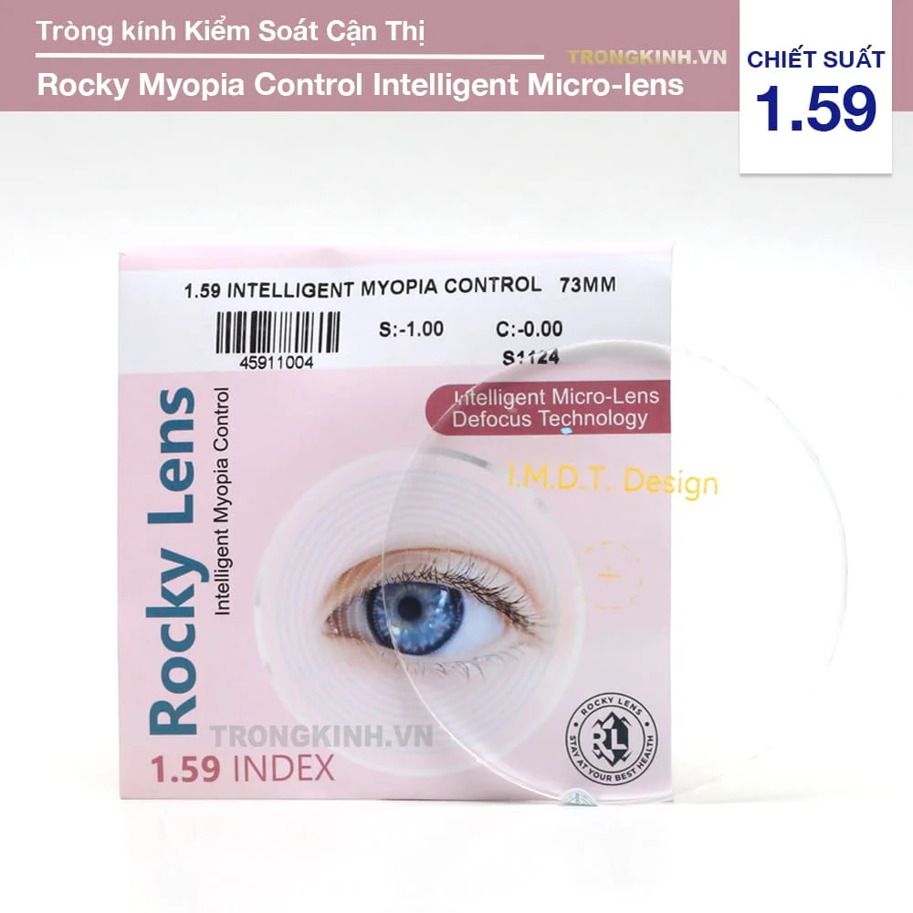 Tròng kính kiểm soát cận thị trẻ em Rocky Myopia Control Intelligent Micro-lens