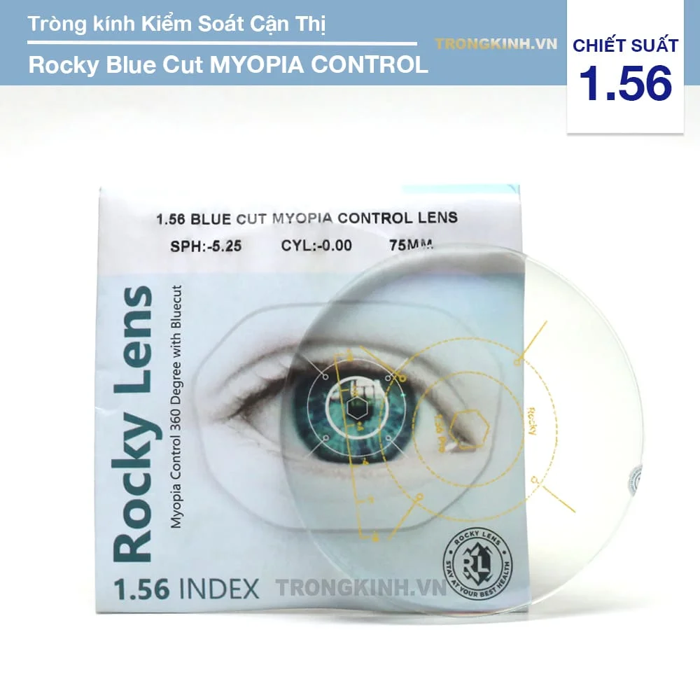 Tròng kính kiểm soát cận thị trẻ em giá rẻ Rocky Myopia Control