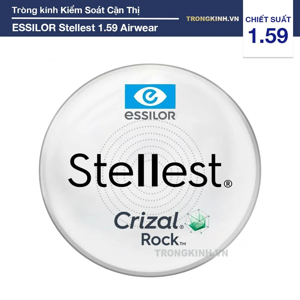 Tròng kính kiểm soát cận thị trẻ em Essilor Stellest