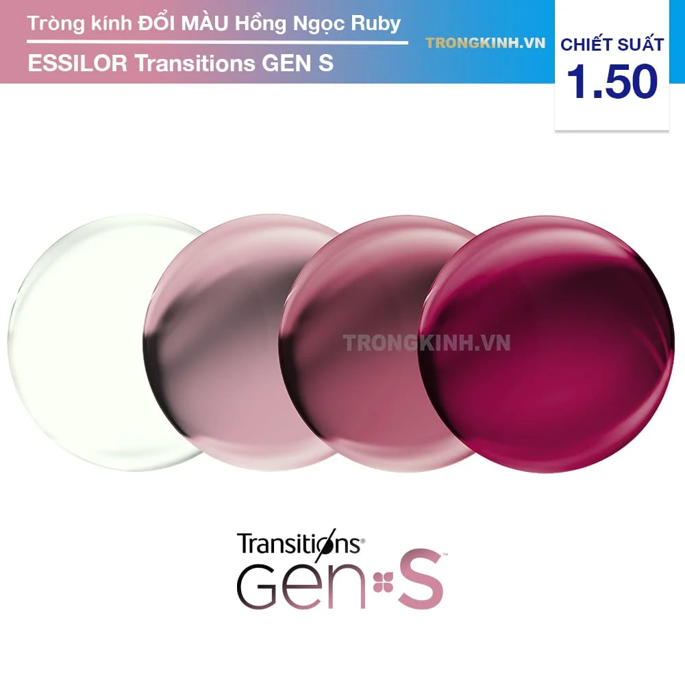 Tròng kính Đổi Màu Essilor Transitions Gen S Ruby