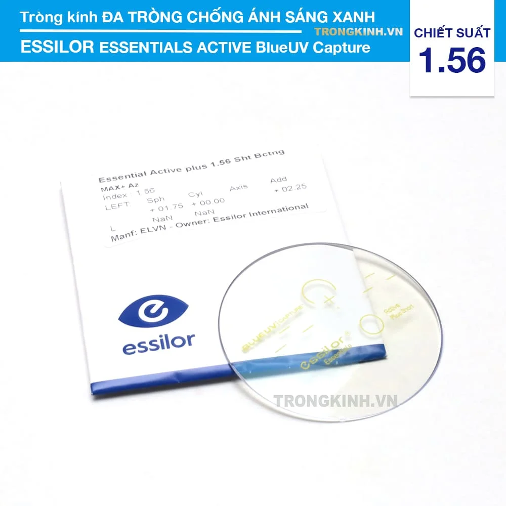Đa Tròng Trung Cấp Essilor Essentials Active BlueUV Capture