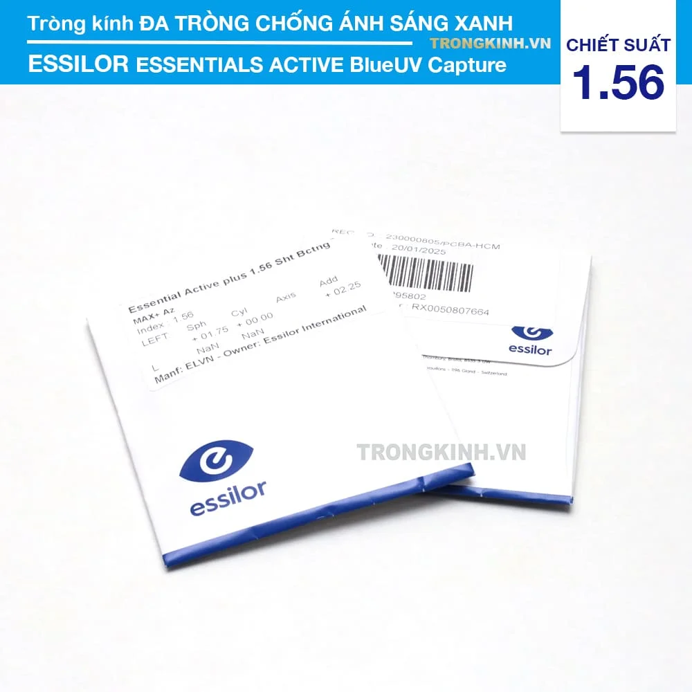 Đa Tròng Trung Cấp Essilor Essentials Active BlueUV Capture