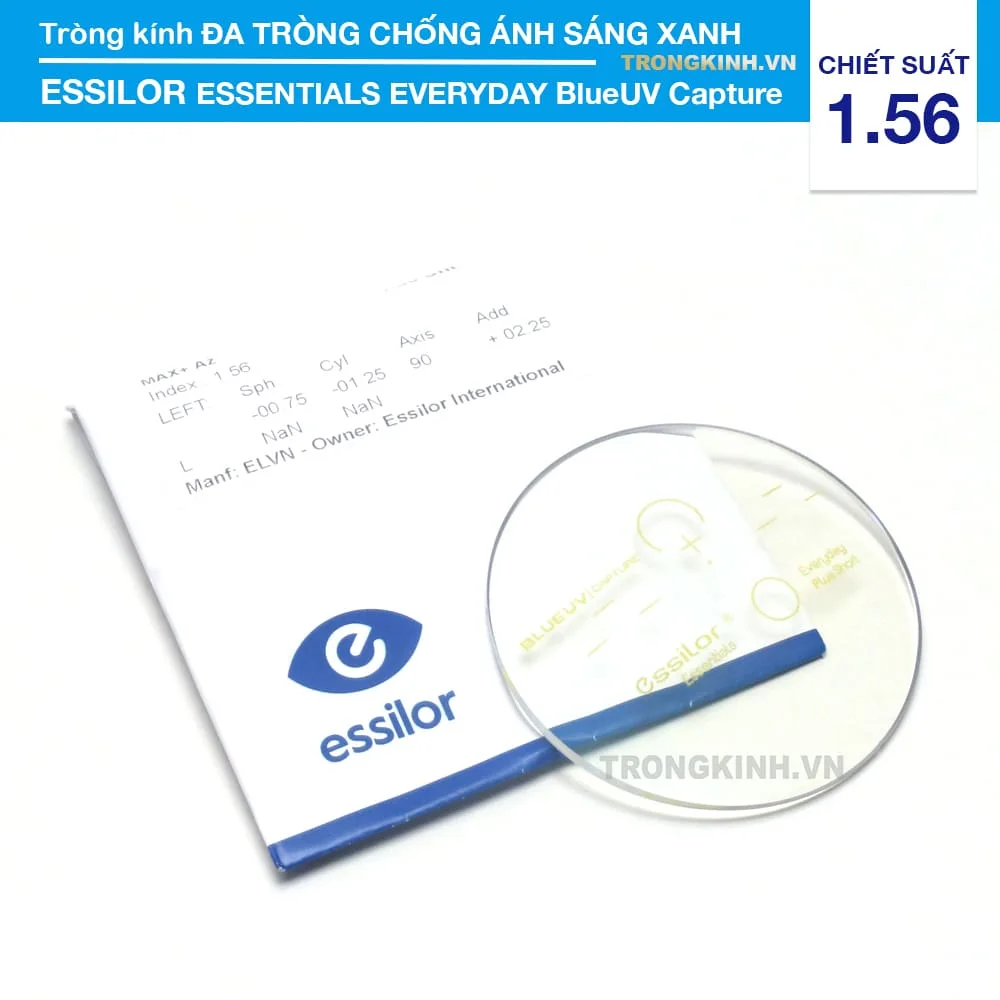 Đa Tròng Chống Ánh Sáng Xanh Blue Uv Essentials Everyday Essilor