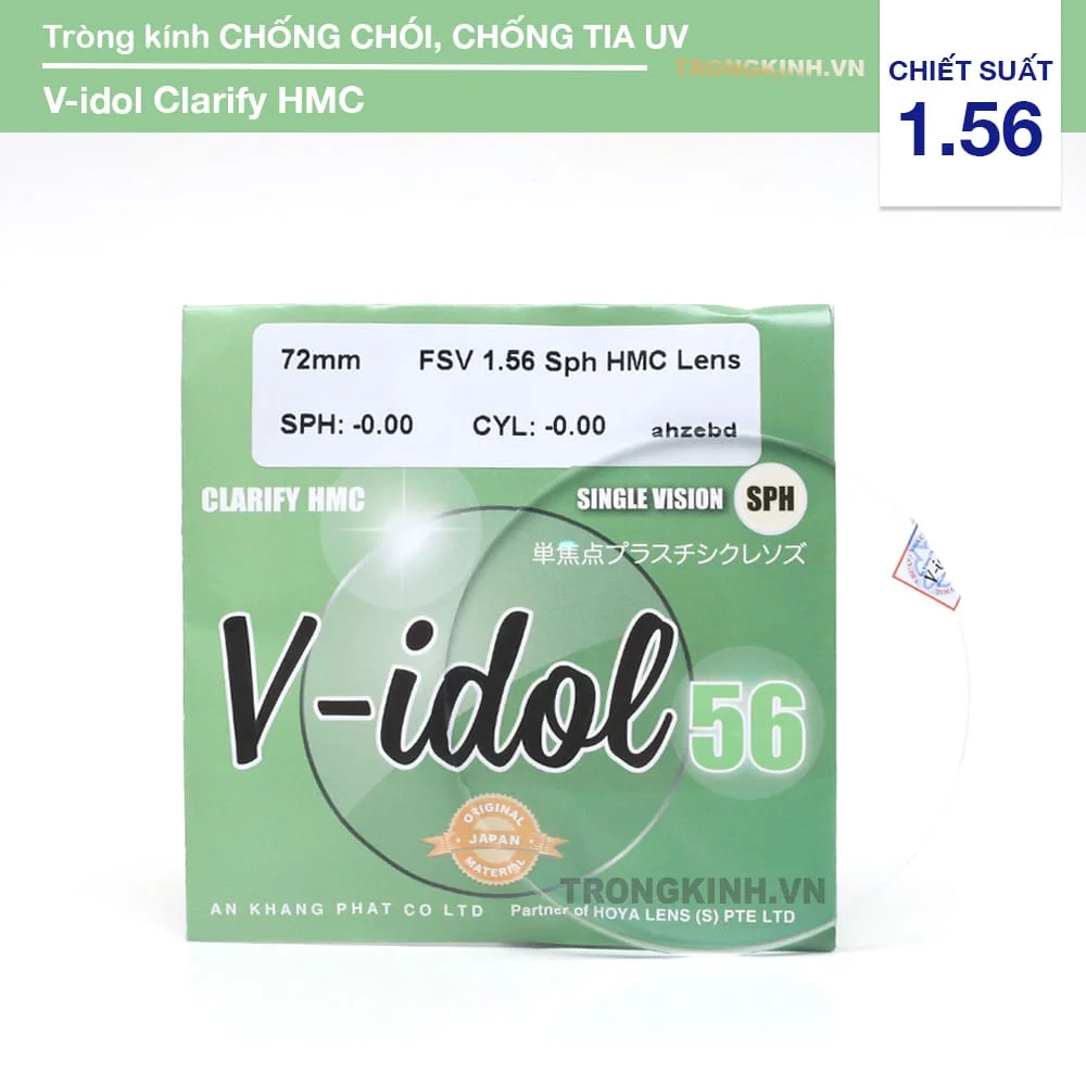 Tròng kính Chống Tia UV Nhật Bản Giá Rẻ V-idol High Clarify