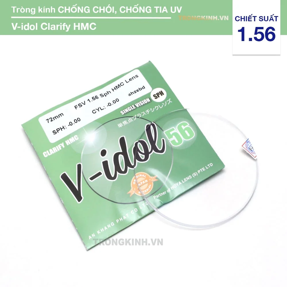 Tròng kính Chống Tia UV Nhật Bản Giá Rẻ V-idol High Clarify