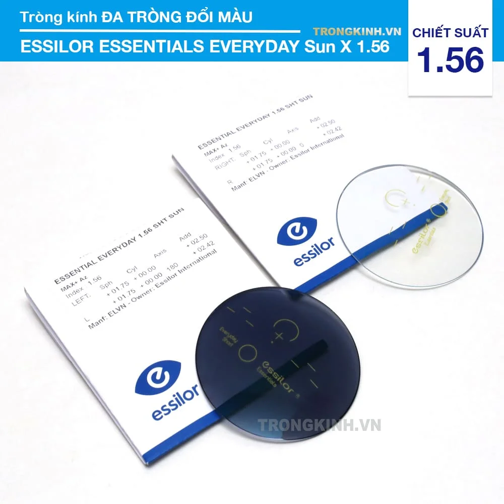 Tròng kính Đa Tròng Đổi Màu ESSENTIALS EVERYDAY Sun X