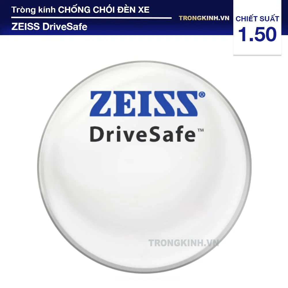 Tròng kính chống chói đèn xe ZEISS DriveSafe - Dành cho tài xế lái xe ban đêm