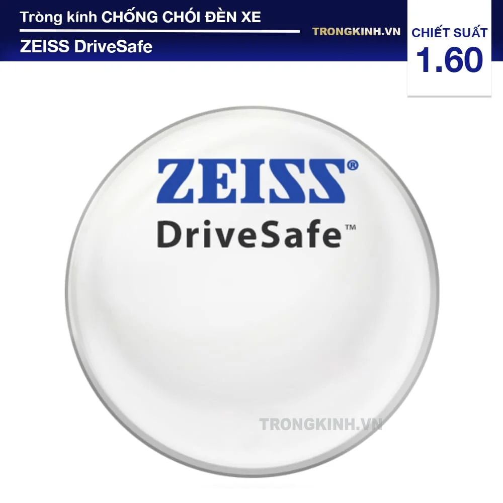 Tròng kính Chống Chói Đèn Xe Ban Đêm ZEISS DriveSafe 1.60