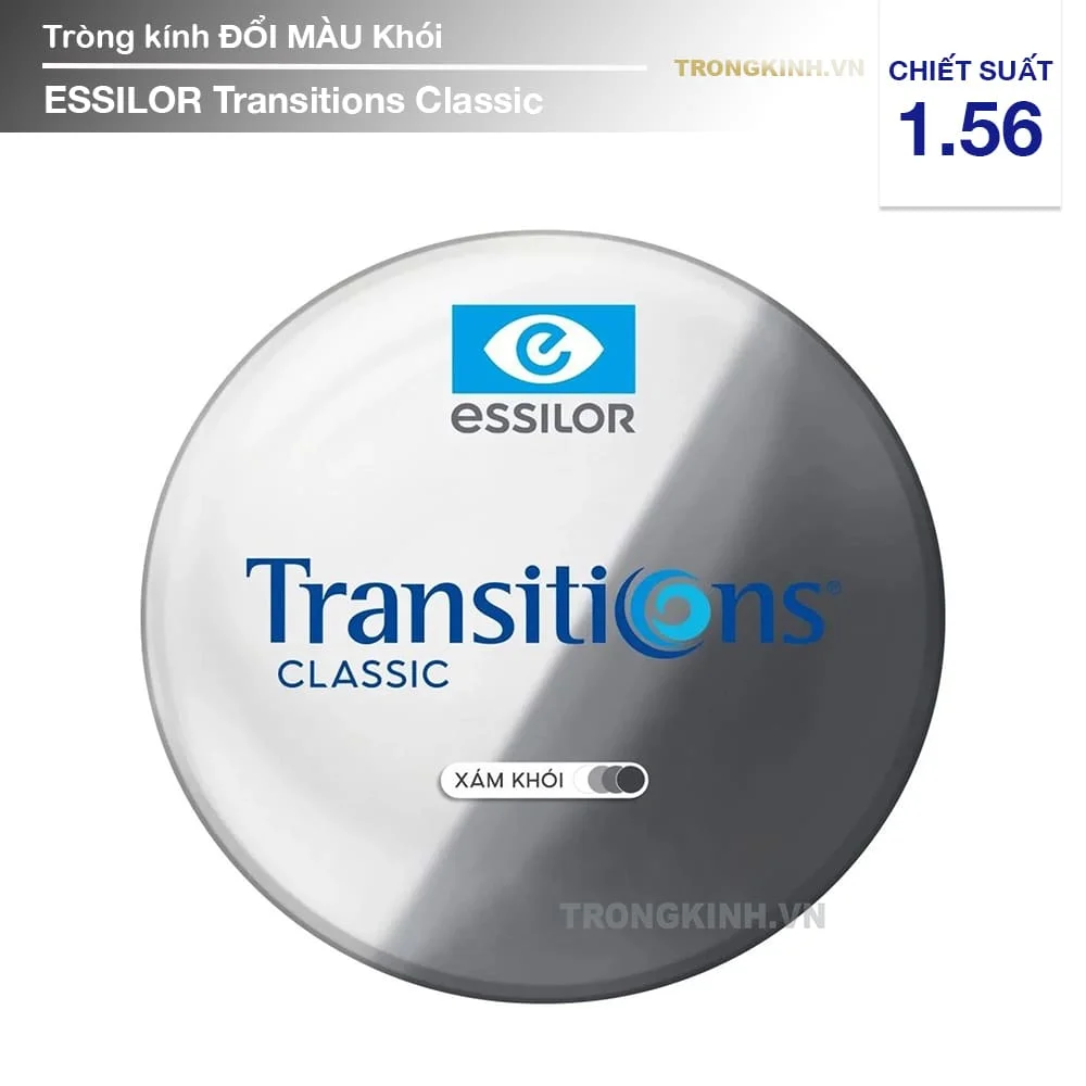 Tròng kính Đổi Màu Khói Essilor Transitions Classic
