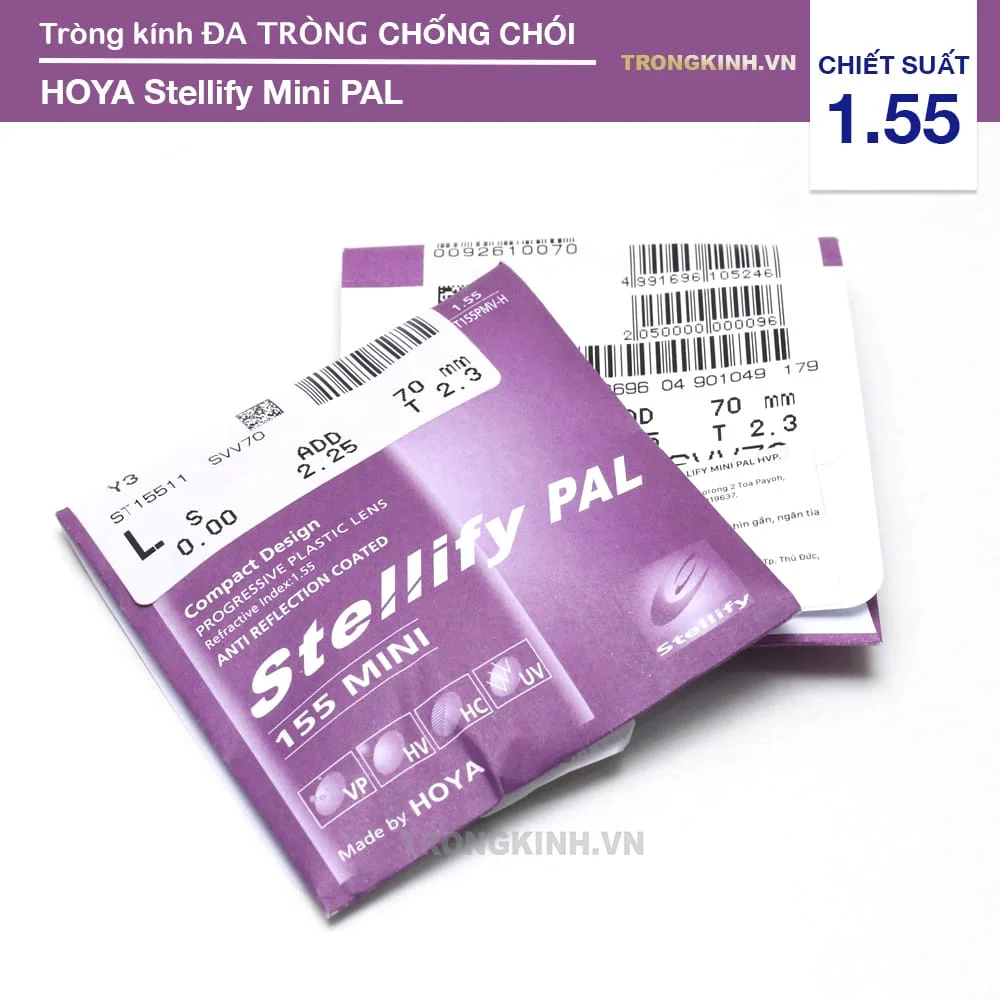 Tròng kính Đa Tròng giá rẻ nổi tiếng Nhật Bản Hoya Stellify Mini Pal 1.55s