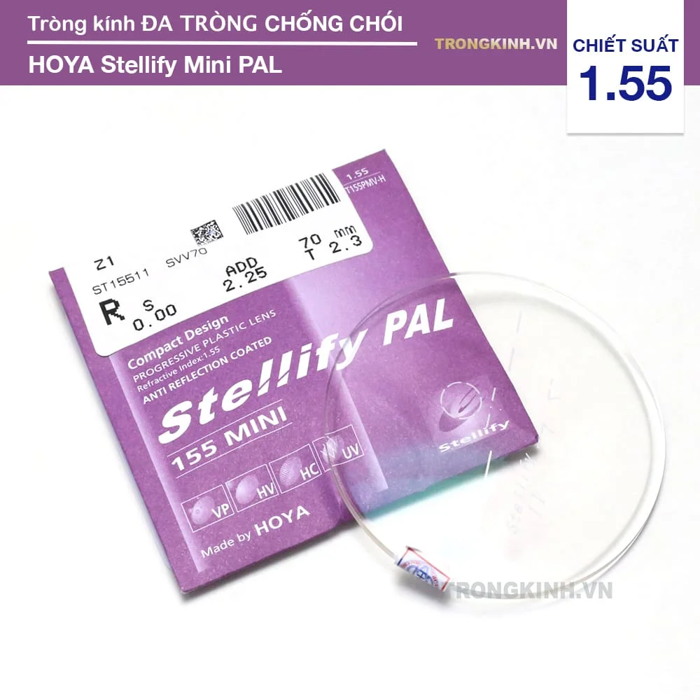Tròng kính Đa Tròng giá rẻ nổi tiếng Nhật Bản Hoya Stellify Mini Pal 1.55s