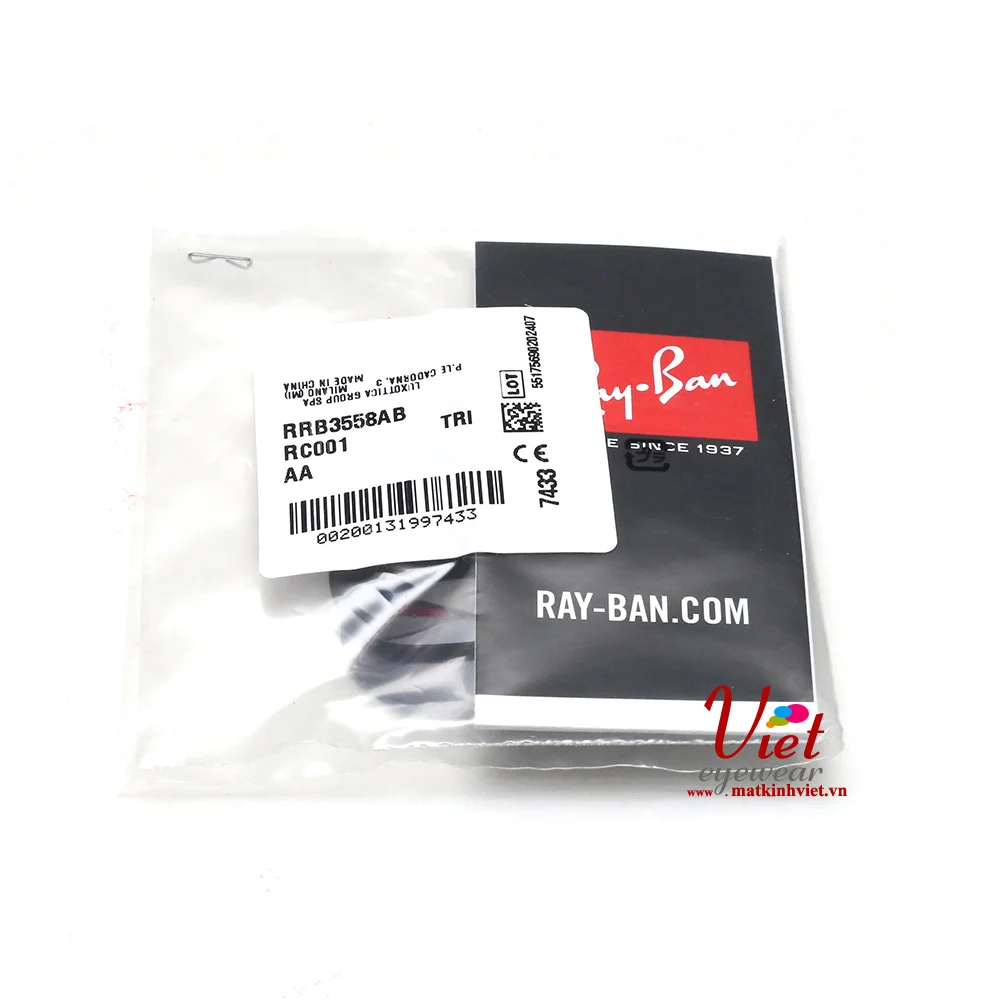 Tròng kính Ray-Ban RB3558 001/71 size 58